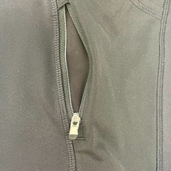 NWOT Athleta Ultra High Rise Leggings Black Zipper Pockets Womens M Drawstring - Picture 10 of 16
